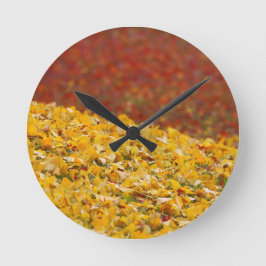 紅葉の景色 ラウンド壁時計