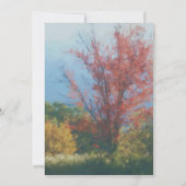 紅葉の木々と自然のパーティー 招待状 (裏面)