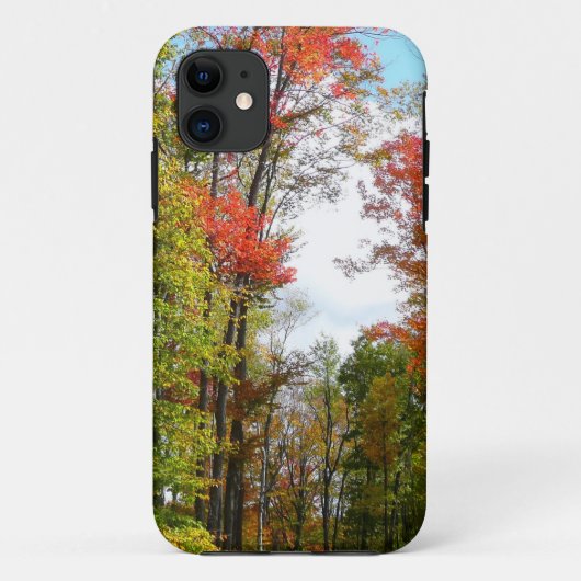 紅葉の木と青空の秋の自然写真 Case-Mate iPhoneケース (裏面)