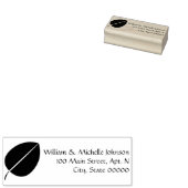 紅葉の木製住所スタンプ ラバースタンプ (押印)