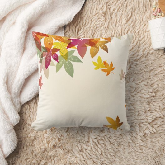 紅葉の枕 クッション (ブランケット)