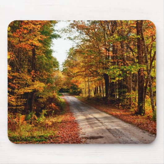紅葉の林道 マウスパッド (正面)