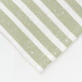 紅葉の果実と鳥の毛むくじゃらのストライプ フリースブランケット (角)