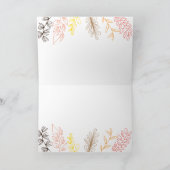 紅葉の枝と果実の感謝祭 カード (内部)