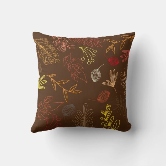 紅葉の枝と果実の感謝祭 クッション (裏面)