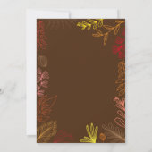 紅葉の枝と果実の感謝祭 招待状 (裏面)