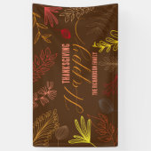 紅葉の枝と果実の感謝祭 横断幕 (縦)