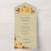 紅葉の梅 オールインワン招待状 (内側)