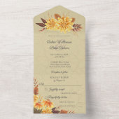 紅葉の梅 オールインワン招待状 (内側)