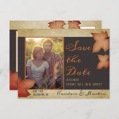 紅葉の森のウェディング・セーブ・ザ・デート 案内ポストカード (正面/裏面)