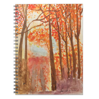 紅葉の森の水彩画 ノートブック