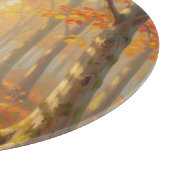 紅葉の森の道の絵画的な風景アート カッティングボード (角)