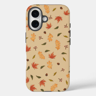 紅葉の森柄 iPhone カー 16ケース