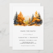 紅葉の森 ミニマリスト セーブザデート (正面/裏面)