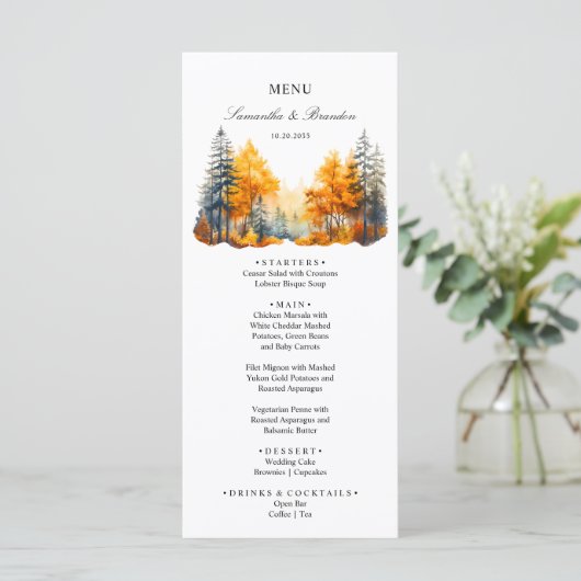 紅葉の森、松の木 秋の森の食事メニュー メニュー (スタンド正面)