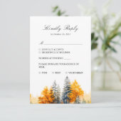 紅葉の森 秋の森 松の木 RSVP カード (スタンド正面)