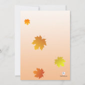 紅葉の楕円形の招待状 招待状 (裏面)