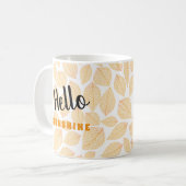 紅葉の模様(白テンプレート) コーヒーマグカップ (正面左)