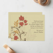 紅葉の死別はNotecard感謝していしています ノートカード (正面/裏面インサイチュ)
