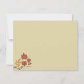 紅葉の死別はNotecard感謝していしています ノートカード (裏面)