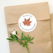 紅葉の水の色結婚の感謝 ラウンドシール