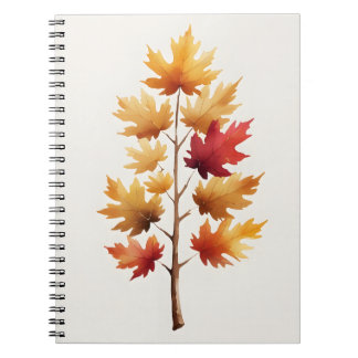 紅葉の水彩画スパイラルノート ノートブック