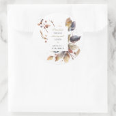 紅葉の水色クリスチャン結婚バイブル ラウンドシール (バッグ)