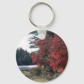 紅葉の池の自然写真  キーホルダー (裏面)