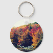 紅葉の池自然 パーソナライズされた キーホルダー (裏面)