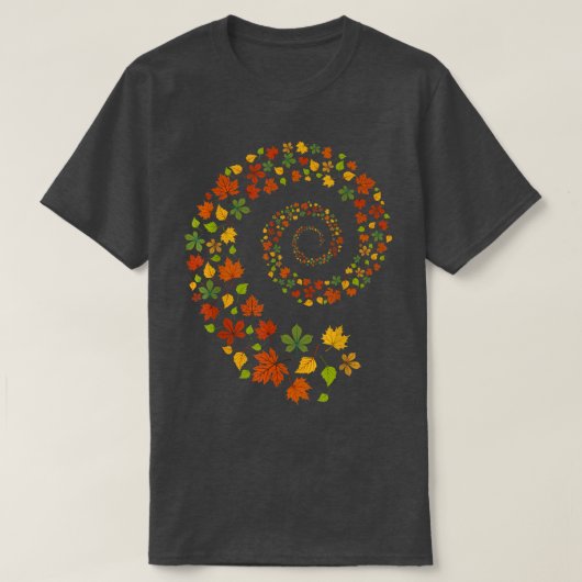 紅葉の渦紅葉の中心 Tシャツ (デザイン正面)