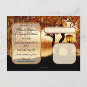 紅葉の湖畔のSave the Date ポストカード (裏面)