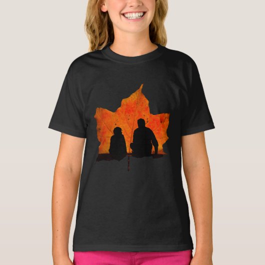 紅葉の父と息子 Tシャツ (正面)
