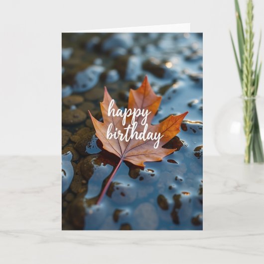 紅葉の特別な誕生日カード カード (正面)