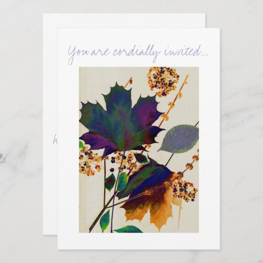 紅葉の王室の色 招待状 (正面/裏面)