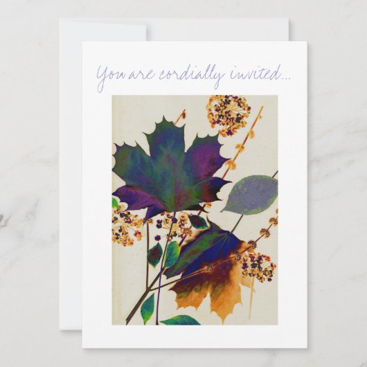 紅葉の王室の色 招待状 (正面)