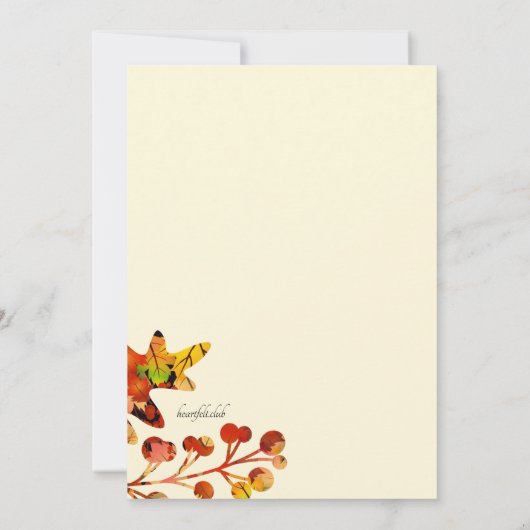 紅葉の発表 案内状 (裏面)