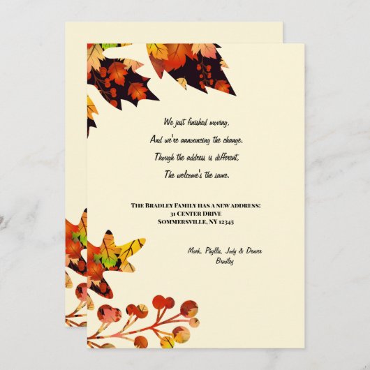 紅葉の発表 案内状 (正面/裏面)