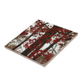 紅葉の秋の木|のカナダのかえでの葉 タイル (側面)