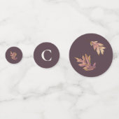 紅葉の秋の結婚式の披露宴の装飾 コンフェッティ (裏面)