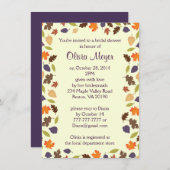 紅葉の秋の結婚式前祝賀会招待状 招待状 (正面/裏面)