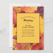 紅葉の秋の結婚式　保存日付のお知らせ 招待状 (裏面)