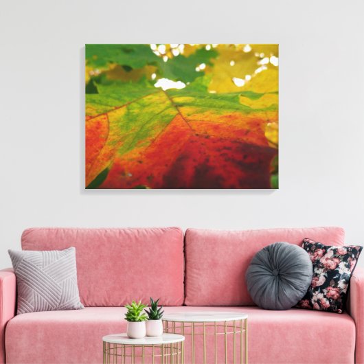 紅葉の秋の自然撮影 キャンバスプリント (インサイチュ (リビング))