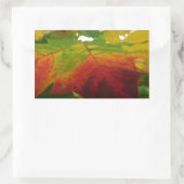 紅葉の秋の自然撮影 長方形シール (バッグ)