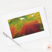 紅葉の秋の自然撮影 長方形シール (封筒)