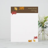 紅葉の秋の茶色の感謝祭の単にテーマ レターヘッド (スタンド正面)