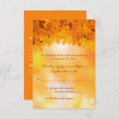 紅葉の秋の輝き　結婚式　出欠確認カード 出欠カード (正面/裏面)