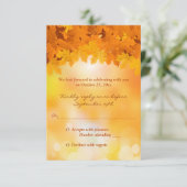 紅葉の秋の輝き　結婚式　出欠確認カード 出欠カード (スタンド正面)