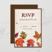 紅葉の秋　ご参加のお返事ください 出欠カード (正面/裏面)