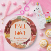 紅葉の秋、恋に落ちる ペーパープレート (パーティー)