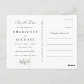 紅葉の結婚写真は日付を保存 ポストカード (裏面)